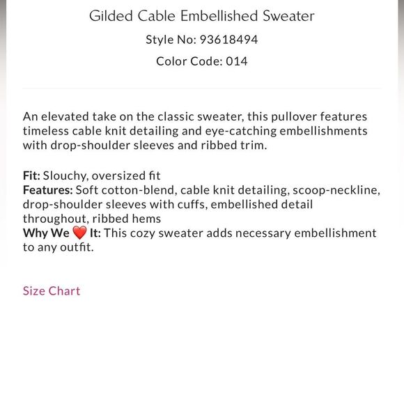 Free People Gilded Cable Embellished Sweater NWOT - Picture 5 of 9